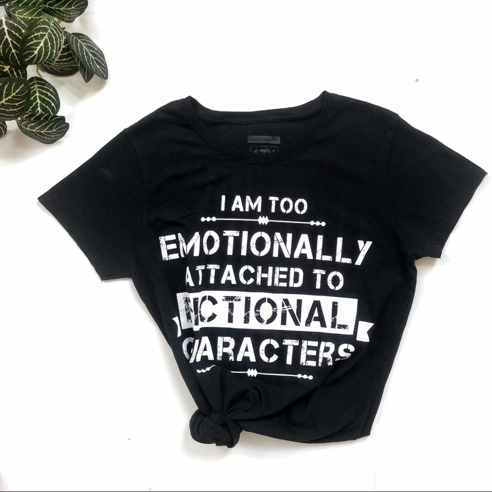 “Fictional Characters” Graphic Short Sleeve Tee M